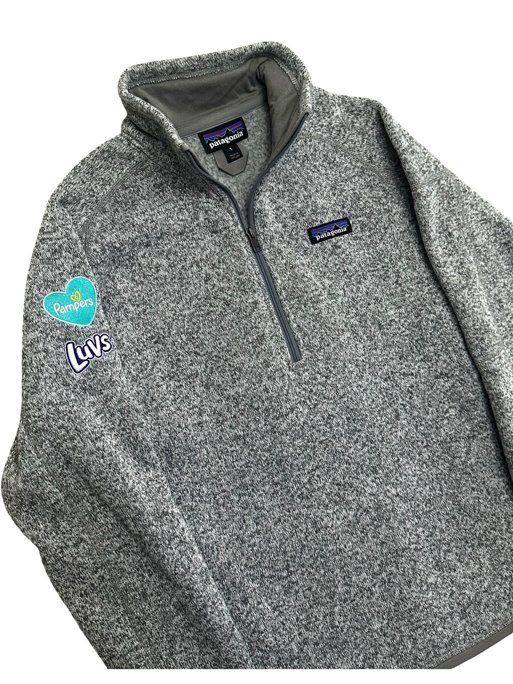 Patagonia Men’s Gray Marled Half-Zip Fleece Pullover - Picture 2 of 6